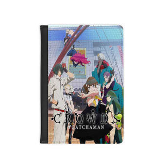 Gatchaman Crowds PU Faux Leather Passport Cover Black Wallet Holders Luggage Travel