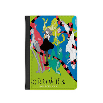 Gatchaman Crowds Greatest PU Faux Leather Passport Cover Black Wallet Holders Luggage Travel
