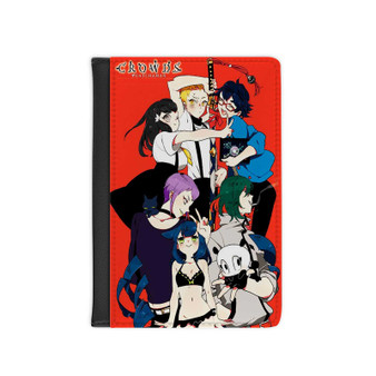 Gatchaman Crowds Insight PU Faux Leather Passport Cover Black Wallet Holders Luggage Travel