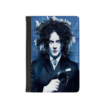 Jack White PU Faux Leather Passport Cover Black Wallet Holders Luggage Travel
