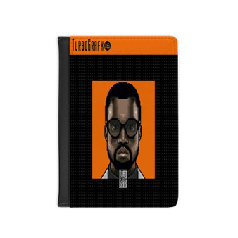 Kanye West Turbo Grafx 16 PU Faux Leather Passport Cover Black Wallet Holders Luggage Travel