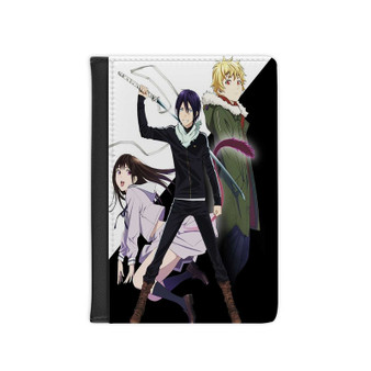 Noragami PU Faux Leather Passport Cover Black Wallet Holders Luggage Travel