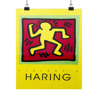 Keith Haring Playboy Art Print Satin Silky Poster Home Decor