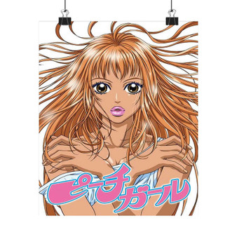 Peach Girl Art Print Satin Silky Poster Home Decor