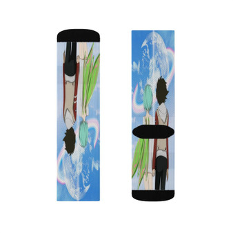 Eureka Seven Anime Sublimation Socks Polyester Unisex Regular Fit White