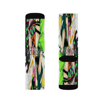 Gatchaman Crowds Anime Sublimation Socks Polyester Unisex Regular Fit White