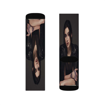 Lauren Jauregui Fifth Harmony Sublimation Socks Polyester Unisex Regular Fit White