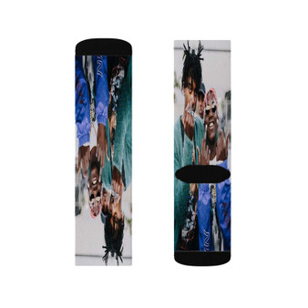 Playboi Carti and Lil Yachty Sublimation Socks Polyester Unisex Regular Fit White