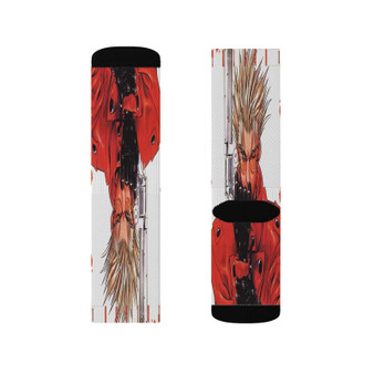 Trigun Greatest Sublimation Socks Polyester Unisex Regular Fit White