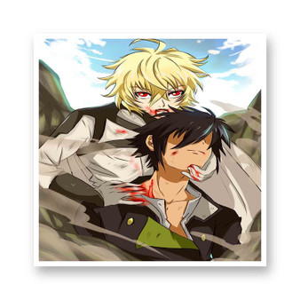 Mika Yuu Owari no Seraph White Transparent Kiss-Cut Stickers Vinyl Glossy