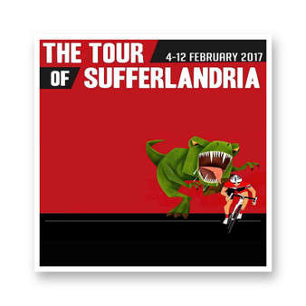 Tour of Sufferlandria 2017 White Transparent Kiss-Cut Stickers Vinyl Glossy