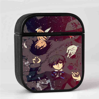 Black Butler Case for AirPods Sublimation Hard Durable Plastic Glossy