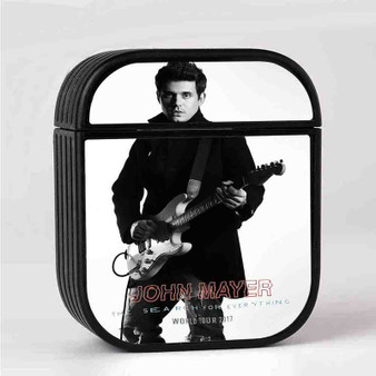 John Mayer World Tour 2017 Case for AirPods Sublimation Hard Durable Plastic Glossy