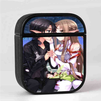 Sword Art Online Kirto and Asuna Case for AirPods Sublimation Hard Durable Plastic Glossy