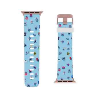 Disney Stitch Emoticons Professional Grade Thermo Elastomer Replacement Apple Watch Band Straps