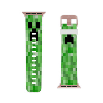 Minecraft Pattern Professional Grade Thermo Elastomer Replacement Apple Watch Band Straps