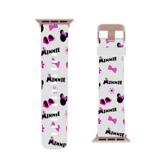 Minnie Mouse Disney Pink Professional Grade Thermo Elastomer Replacement Apple Watch Band Straps