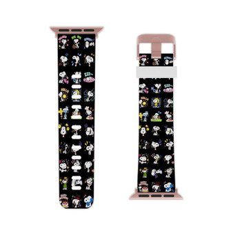 Snoopy The Peanuts Collage Professional Grade Thermo Elastomer Replacement Apple Watch Band Straps