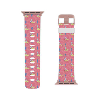 Tinkerbell Pattern Professional Grade Thermo Elastomer Replacement Apple Watch Band Straps