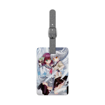 Angel Beats Arts Polyester Saffiano Rectangle White Luggage Tag Card Insert