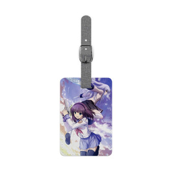 Angel Beats Best Polyester Saffiano Rectangle White Luggage Tag Card Insert