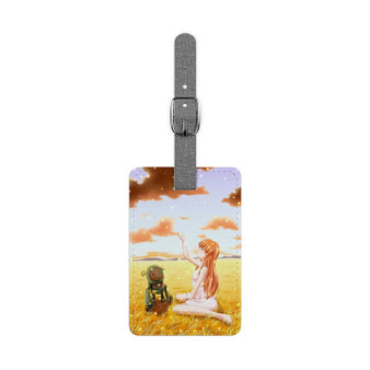 Clannad After Story Polyester Saffiano Rectangle White Luggage Tag Card Insert