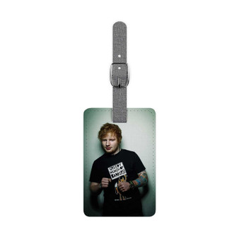 Ed Sheeran Arts Best Polyester Saffiano Rectangle White Luggage Tag Card Insert