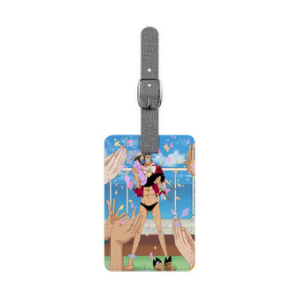 Franky One Piece Polyester Saffiano Rectangle White Luggage Tag Card Insert