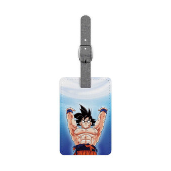 Goku Spirit Bomb Dragon Ball Best Polyester Saffiano Rectangle White Luggage Tag Card Insert