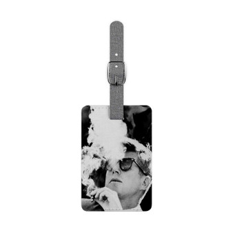 JFK Smoking Polyester Saffiano Rectangle White Luggage Tag Card Insert