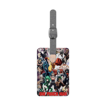 One Punch Man Best Polyester Saffiano Rectangle White Luggage Tag Card Insert