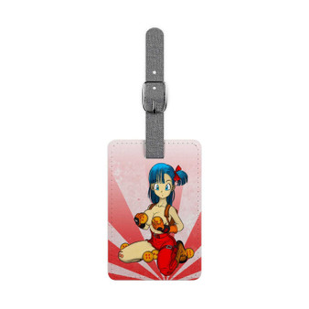 Sexy Bulma Dragon Ball Polyester Saffiano Rectangle White Luggage Tag Card Insert