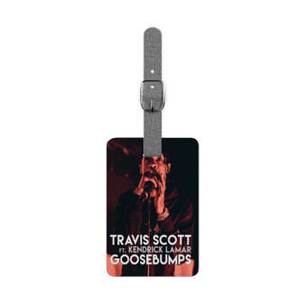 Travis Scott Goosebumps ft Kendrick Lamar Polyester Saffiano Rectangle White Luggage Tag Card Insert