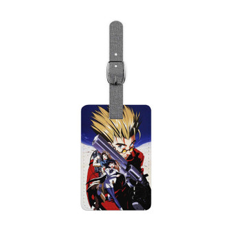 Trigun Best Polyester Saffiano Rectangle White Luggage Tag Card Insert