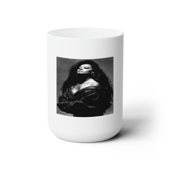 Diana Ross White Ceramic Mug 15oz Sublimation With BPA Free