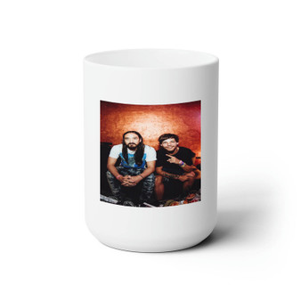 Steve Aoki and Louis Tomlinson Arts White Ceramic Mug 15oz Sublimation With BPA Free