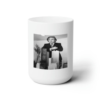 Young Donald Trump White Ceramic Mug 15oz Sublimation With BPA Free