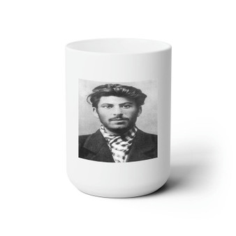 Young Stalin Joseph White Ceramic Mug 15oz Sublimation With BPA Free