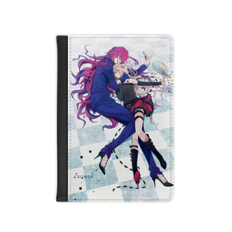 Gatchaman Crowds Arts PU Faux Leather Passport Cover Wallet Black Holders Luggage Travel
