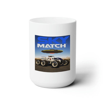 SkyMatch White Ceramic Mug 15oz With BPA Free