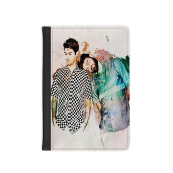 The Chainsmokers Arts PU Faux Leather Passport Cover Wallet Black Holders Luggage Travel