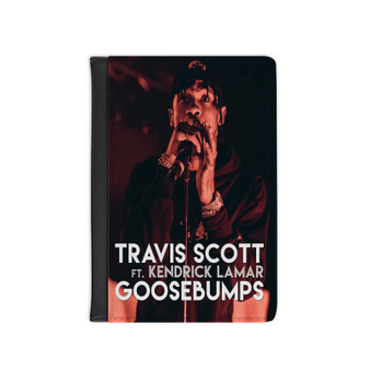 Travis Scott Goosebumps ft Kendrick Lamar PU Faux Leather Passport Cover Wallet Black Holders Luggage Travel