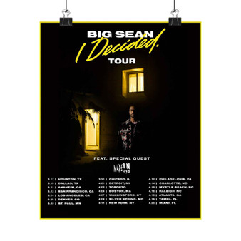 Big Sean I Decided Tour Art Print Satin Silky Poster Wall Home Decor