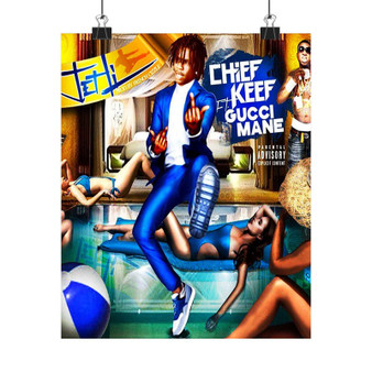 Chief Keef Feat Gucci Mane Jet Li Art Print Satin Silky Poster Wall Home Decor