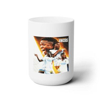 Vinicius Junior Real Madrid White Ceramic Mug 15oz With BPA Free