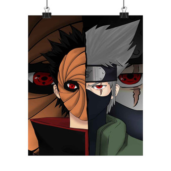 Naruto Shippuden Tobi and Kakashi Best Art Print Satin Silky Poster Wall Home Decor