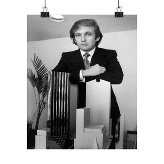 Young Donald Trump Art Print Satin Silky Poster Wall Home Decor