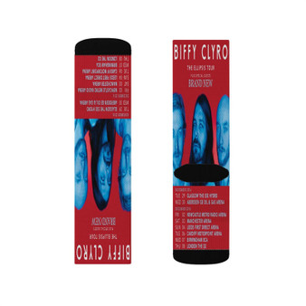 Biffy Clyro Tour Dates 2017 Sublimation White Socks Polyester Unisex Regular Fit