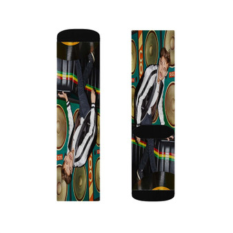 Flume Arts Sublimation White Socks Polyester Unisex Regular Fit