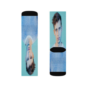 Flume Quality Sublimation White Socks Polyester Unisex Regular Fit